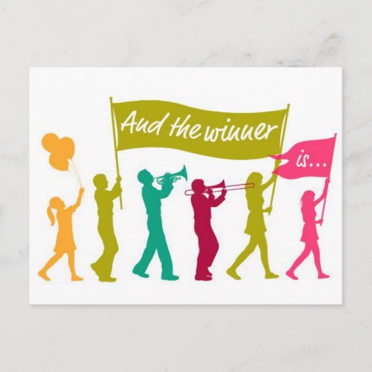Winner van wedstrijd briefkaart (Voorkant)