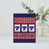 WINNER WINNER CHICKEN DINNER BRIEFKAART (Staand voorkant)