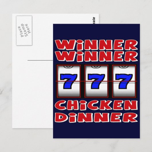 WINNER WINNER CHICKEN DINNER BRIEFKAART (Voorkant / Achterkant)