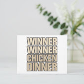Winner Winner Chicken Dinner Briefkaart (Staand voorkant)