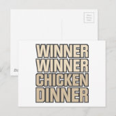 Winner Winner Chicken Dinner Briefkaart (Voorkant / Achterkant)