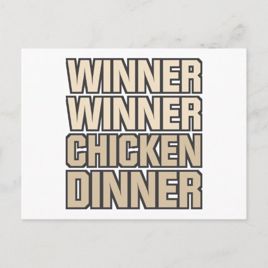 Winner Winner Chicken Dinner Briefkaart (Voorkant)