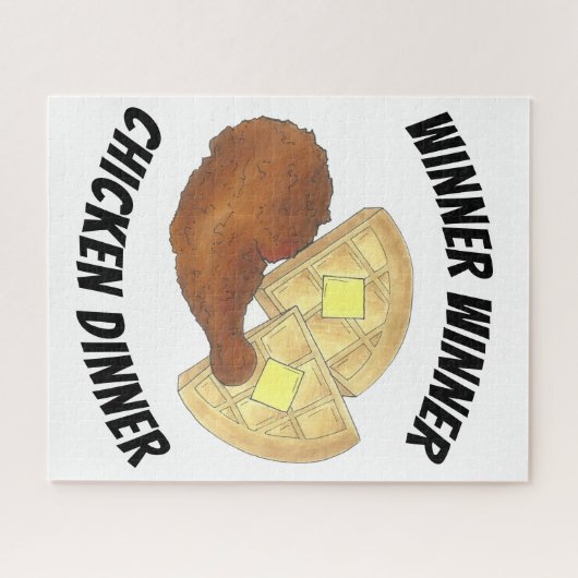 Winner Winner Chicken Dinner Fried Chicken Waffles Legpuzzel (Horizontaal)