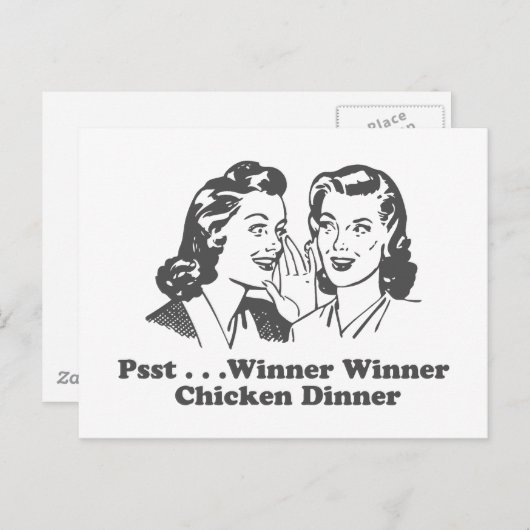 Winner Winner Chicken Dinner Funny Briefkaart (Voorkant / Achterkant)