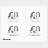 Winner Winner Chicken Dinner Funny Rechthoekige Sticker (Vel)