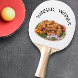 Winner Winner Chicken Dinner Funny Tafeltennisbatje<br><div class="desc">Het ontwerp is een foto en de hoesjes worden niet gemaakt met glitter, sequenties, metalen of bossen. Dit ontwerp kan op het gebied worden gepersonaliseerd dat door de foto en/of tekst te veranderen wordt verstrekt. Of het kan worden aangepast door de klik te kiezen om de andere optie aan te...</div>