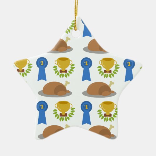 Winner Winner Chicken Dinner Pattern Keramisch Ornament (Voorkant)