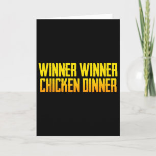 Winner Winner Chicken Dinner Zwarte Heren Moderne Kaart