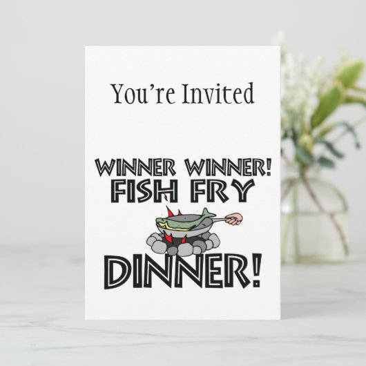 Winner Winner Fish Fry Dinner Kaart (Staand voorkant)
