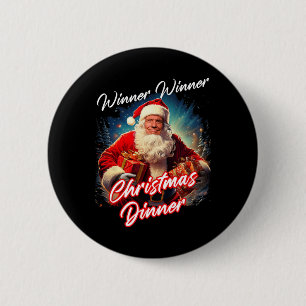 Winner Winner Kerst Dinner – President Trump S Ronde Button 5,7 Cm