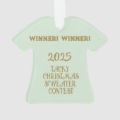 WINNER! WINNER! Tacky Christmas Sweater Contest  Ornament (achterkant)