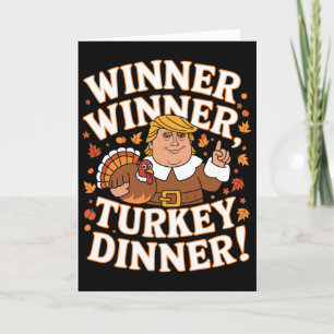 Winner Winner Turkey Dinner Grappige Trump Thanksg Kaart
