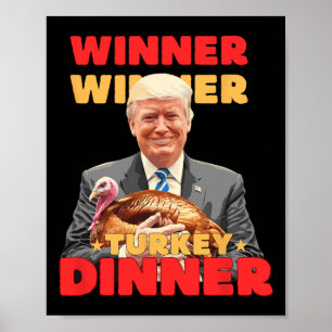Winner Winner Turkije Diner Grappig Trump Dankzegg Poster