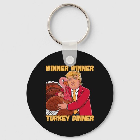 Winner Winner Turkije Diner Grappige Thanksgiving Sleutelhanger (Voorkant)