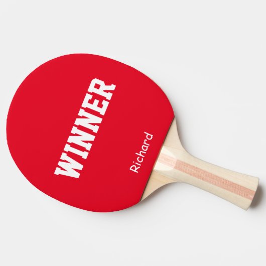 Winnernaam Aangepaste Ping Pong Paddle Aangepast Tafeltennisbatje (Zijkant)