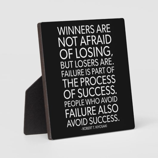 Winners Are Not Afraid Of Losing - Motivational Fotoplaat (Voorkant)