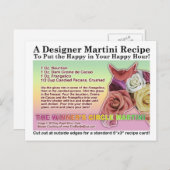 Winner's Circle Horse Race Martini Recept Kaart (Voorkant / Achterkant)