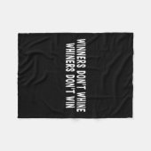 Winners Don't Whine Whiners Don't Win - Motivation Fleece Deken (Voorkant (Horizontaal))