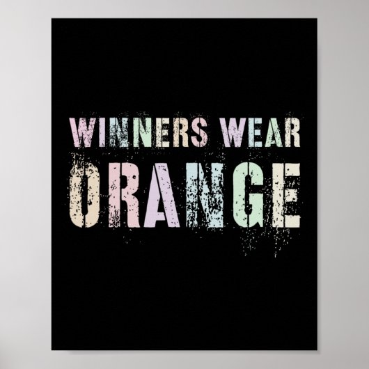 WINNERS DRAAG ORANJE zomercamp Team Colour War Gam Poster (Voorkant)