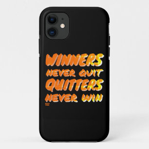 WINNERS KUNNEN NOOIT QUITTERS motivatie WIN Case-Mate iPhone Case