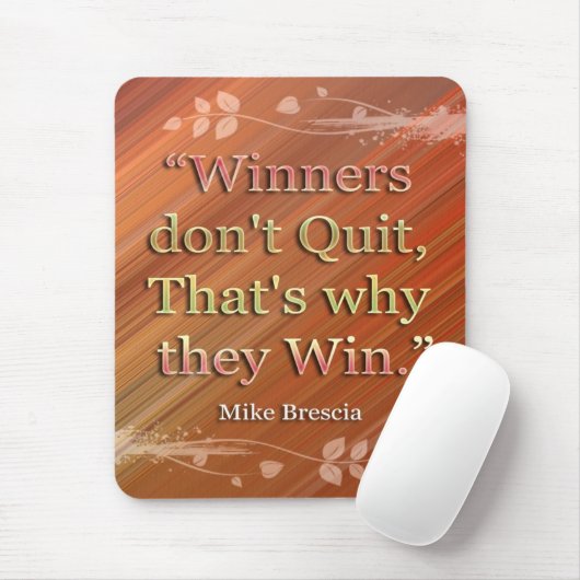 Winners-Motivatie Message Mousepad Muismat (Met muis)