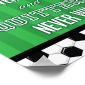 WINNERS VOOR Soccer Quote KWAM NOOIT Teken afdrukk Poster (Hoek)
