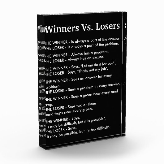 Winners Vs Losers Fotoblokken (Links)