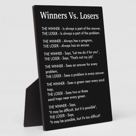 Winners Vs Losers Fotoplaat (Zijkant)