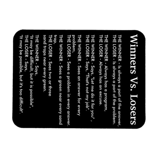 Winners Vs Losers Magneet (Horizontaal)