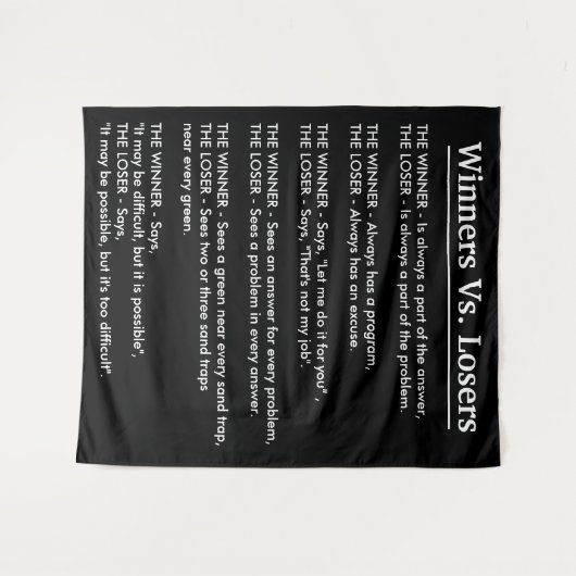 Winners Vs Losers Wandkleed (Voorkant (horizontaal))