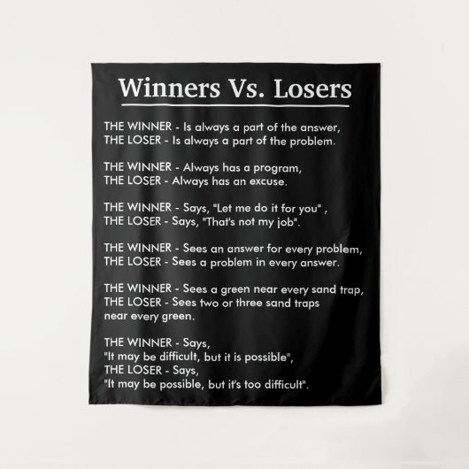 Winners Vs Losers Wandkleed (Voorkant)