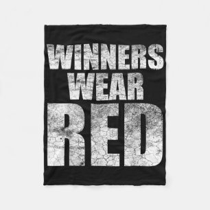 Winners Wear Red Color War Camp Team Game Compact Fleece Deken
