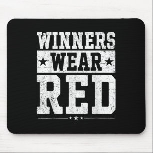 Winners Wear Red Color War Camp Team Game Compact Muismat