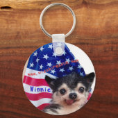 Winnie (Amerikaanse vlag) Sleutelhanger (Voorkant)