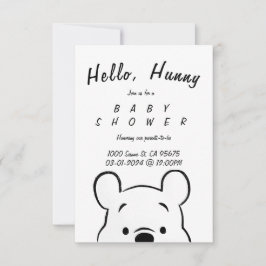 WINNIE BABY SHOWER INVITE KAART