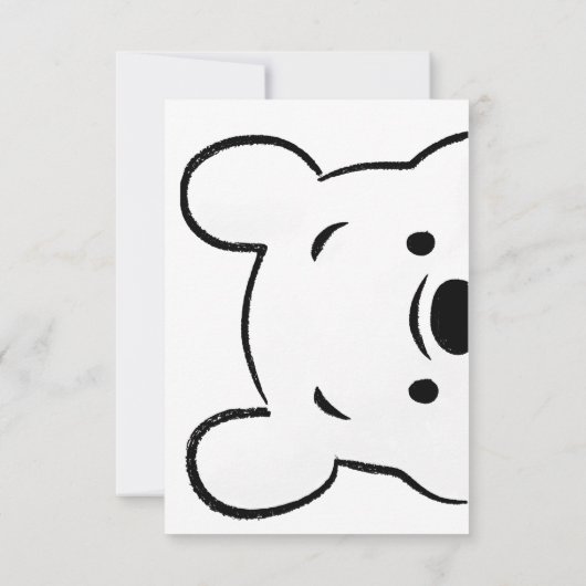 WINNIE BABY SHOWER INVITE KAART (Achterkant)