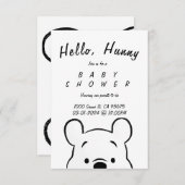 WINNIE BABY SHOWER INVITE KAART (Voorkant / Achterkant)