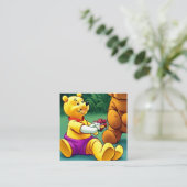 Winnie de Poeh 2. Vierkante Visitekaartje (Staand voorkant)