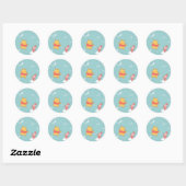 Winnie de Poeh bellen  Ronde Sticker (Vel)