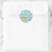 Winnie de Poeh bellen  Ronde Sticker (Tas)