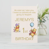 Winnie de Poeh eerste verjaardagsavontuur Kaart (Staand voorkant)
