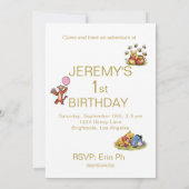 Winnie de Poeh eerste verjaardagsavontuur Kaart (Achterkant)