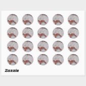 Winnie de Poeh glitters Ronde Sticker (Vel)
