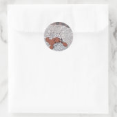 Winnie de Poeh glitters Ronde Sticker (Tas)