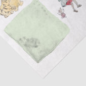 Winnie de Poeh Green Check Tissue Paper Tissuepapier (Detail)