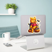 Winnie de Poeh Halloween Sticker (Laptop op bureau)