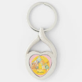 Winnie de Poeh Keyring - Personaliseer met naam. Sleutelhanger (Voorkant)
