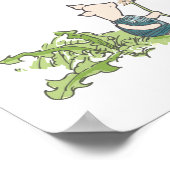 Winnie De Poeh- Knorretje met Paardenbloem Poster (Hoek)