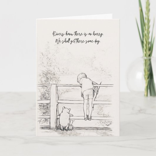 Winnie-de-Poeh No Rush Kaart (Voorkant)