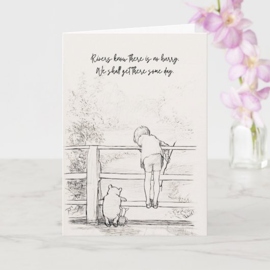 Winnie-de-Poeh No Rush Kaart (Orchidee)